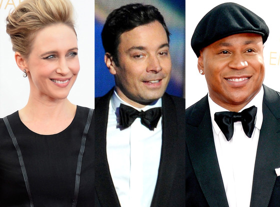 Vera Farmiga, Jimmy Fallon, LL Cool J, Emmy Awards, 2013 Vera Farmiga, Jimmy Fallon, LL Cool J, Emmy Awards, 2013
